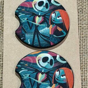 Jack & Sally - Sublimated Neoprene Car Coasters